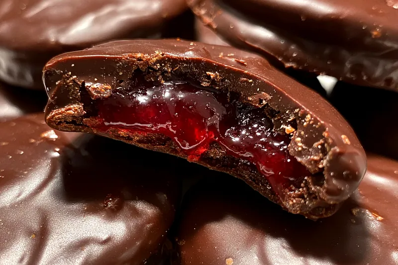 Cooking process for Raspberry Chocolate Fudge Cookies