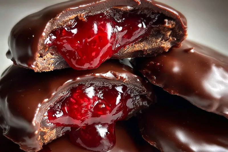Fresh ingredients for Raspberry Chocolate Fudge Cookies