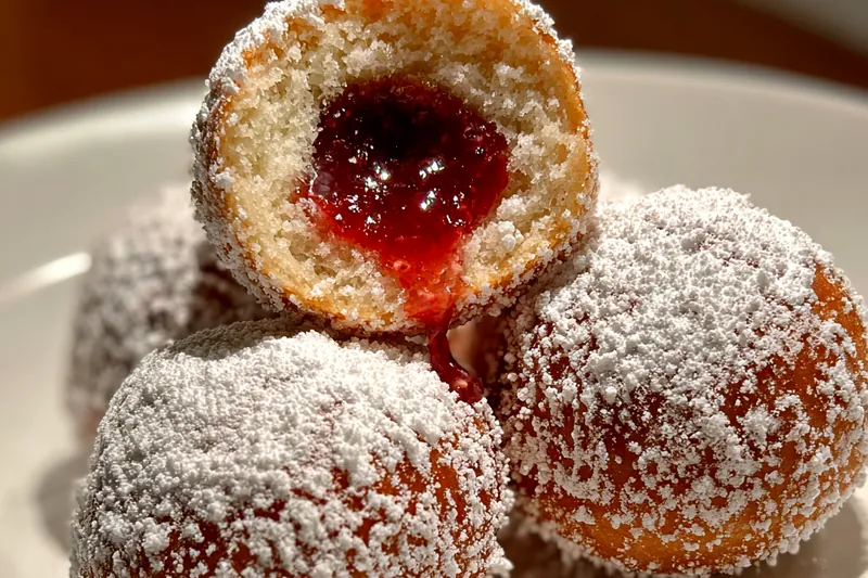 Cooking process for Raspberry Filled Snowballs