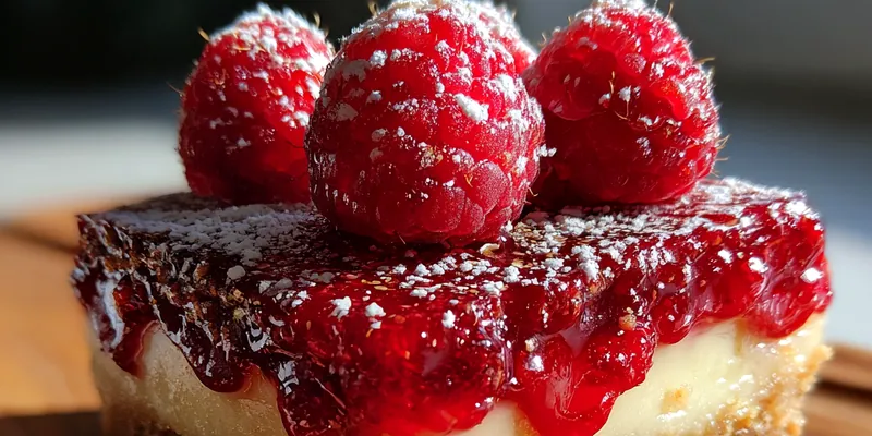 Delicious Raspberry Velvet Cheesecake served on a plate