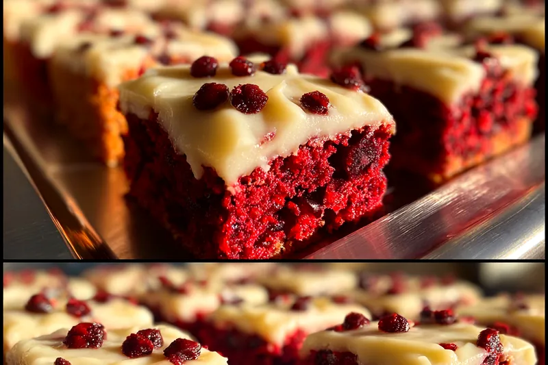 Cooking process for Red Velvet Chocolate Squares
