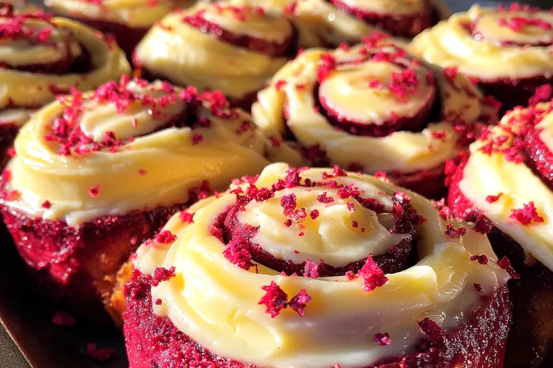 Fresh ingredients for Red Velvet Cinnamon Rolls
