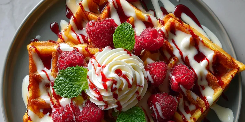 Red Velvet Marble Waffles