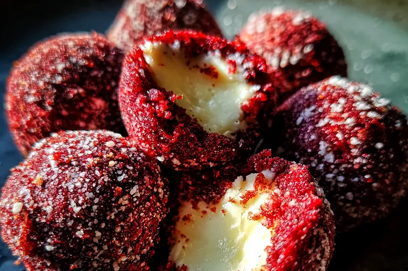 Cooking process for Red Velvet Snowballs