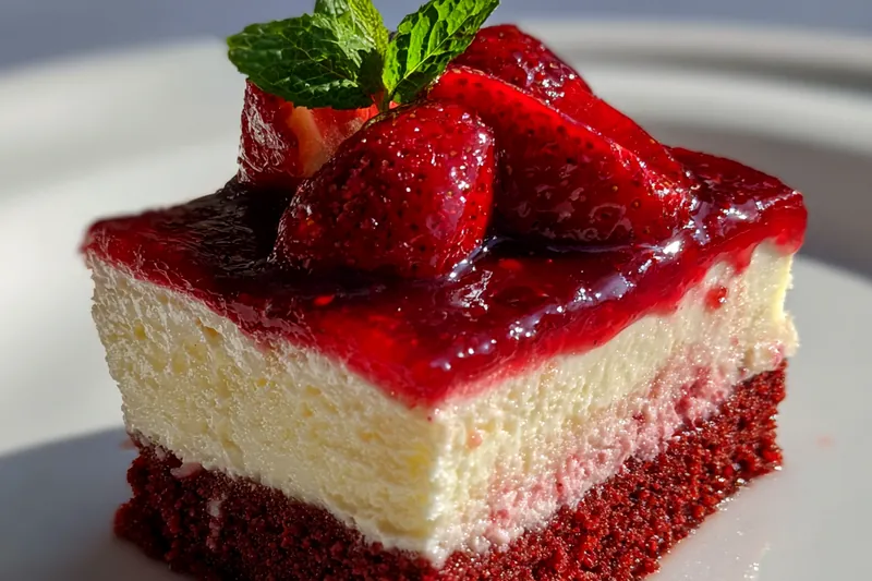 Cooking process for Red Velvet Strawberry Delight