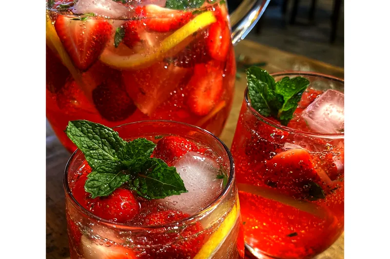 Fresh ingredients for Refreshing Berry Lemon Punch