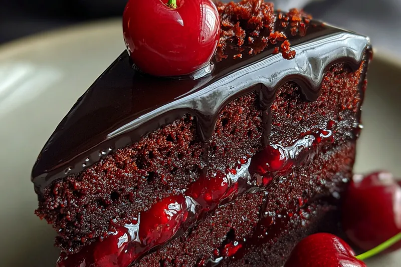 Fresh ingredients for Rich Chocolate Cherry Layer Cake
