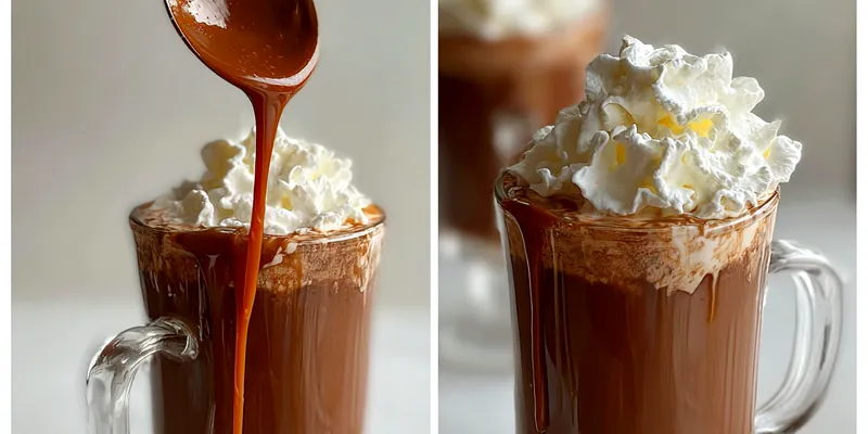 Delicious Rich Creamy Hot Chocolate served on a plate