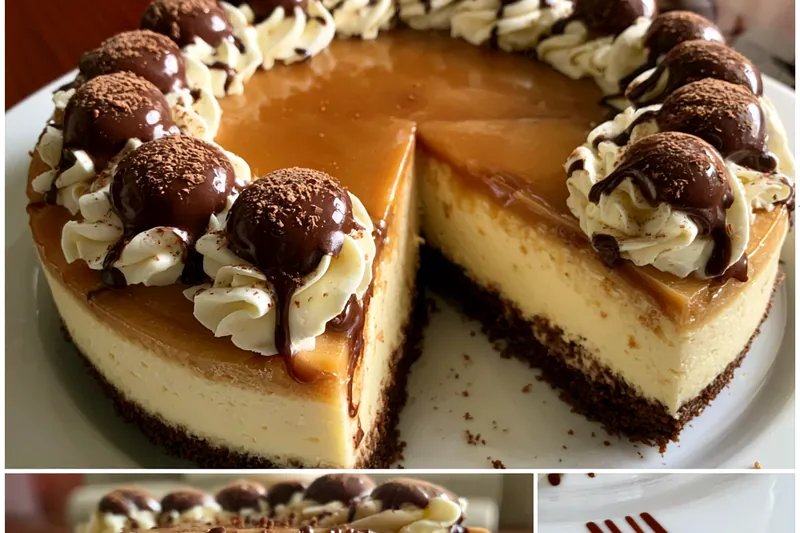 Cooking process for Rich Espresso Chocolate Cheesecake