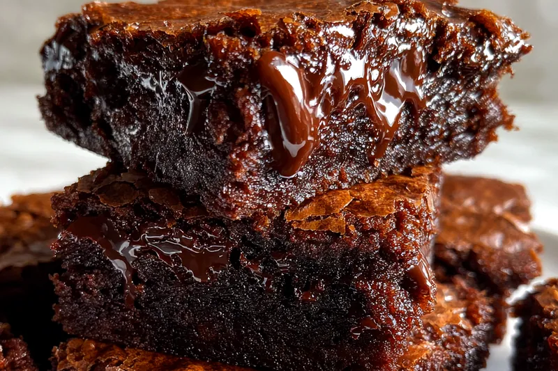 Fresh ingredients for Decadent Fudgy Chocolate Brownies