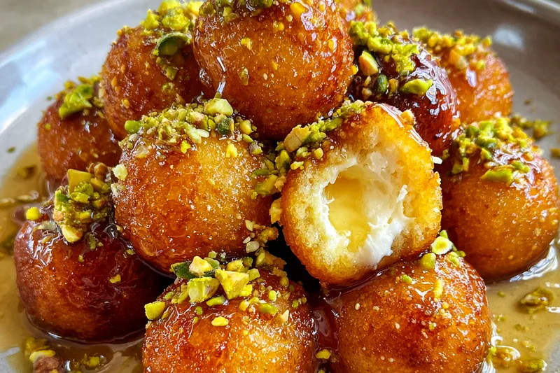 Fresh ingredients for Ricotta Pistachio Honey Bites