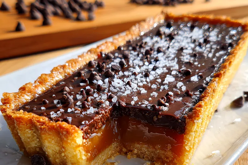 Fresh ingredients for Salted Caramel Chocolate Tart