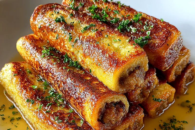 Ingredients for Savory Sweet Sausage Rolls laid out on a counter including sausage, pastry, and cheese.