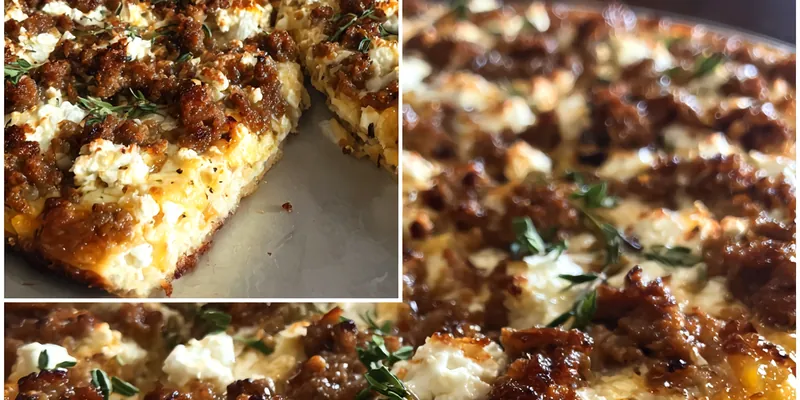 Delicious Sausage Ricotta Honey Pizza served on a plate