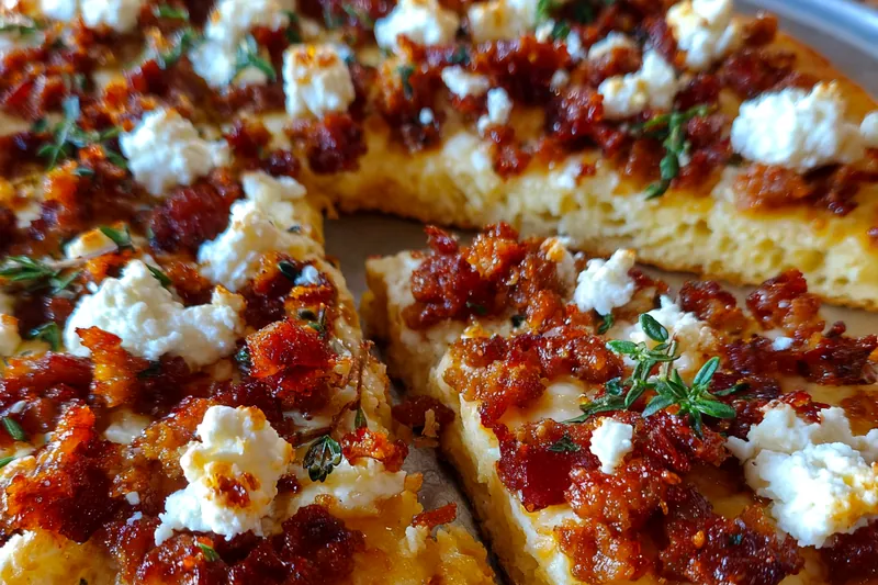 Fresh ingredients for Sausage Ricotta Honey Pizza