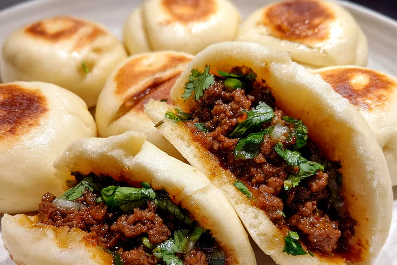 Cooking process for Savory Beef Bao Buns Delight