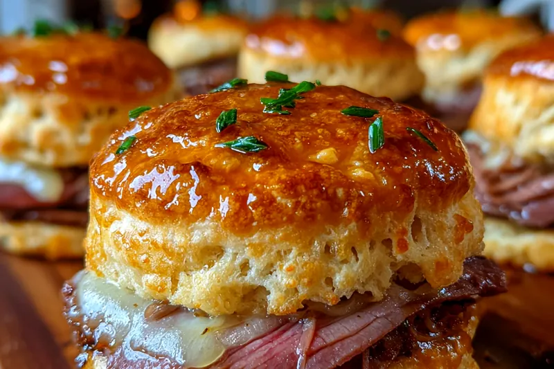 Fresh ingredients for Savory Beef Biscuit Sandwiches