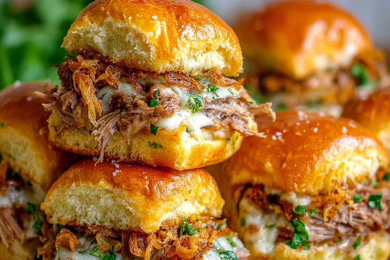 Cooking process for Savory Beef Cheese Sliders