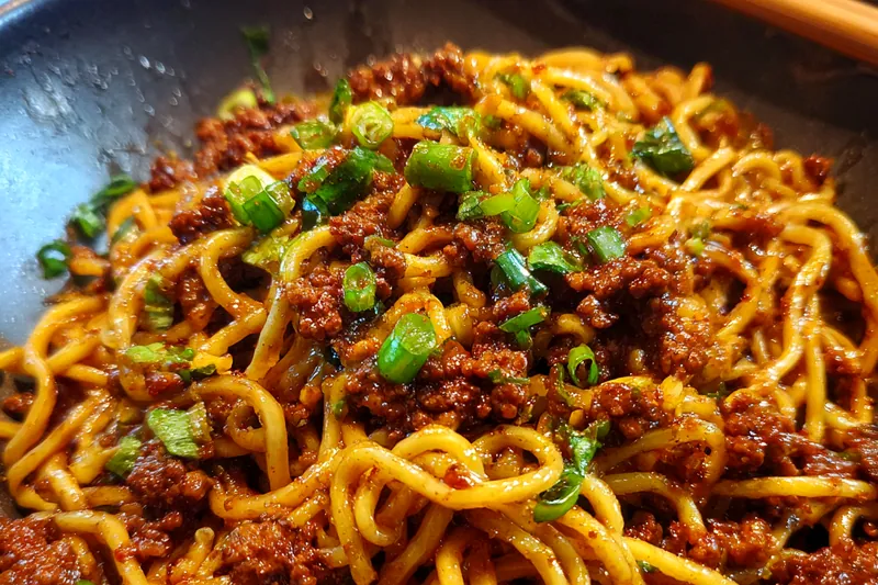Cooking process for Savory Beef Noodle Bowl