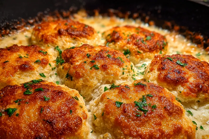 Fresh ingredients for Savory Biscuit Skillet Bake