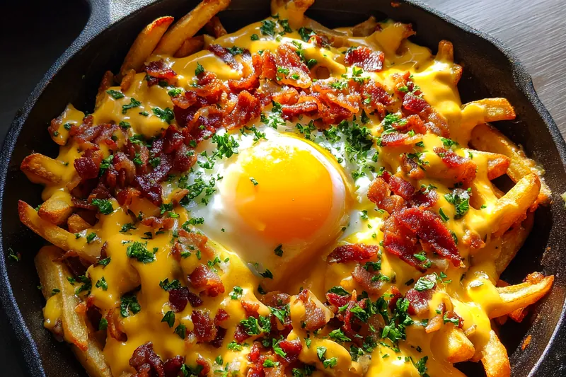 Fresh ingredients for Savory Breakfast Poutine Delight