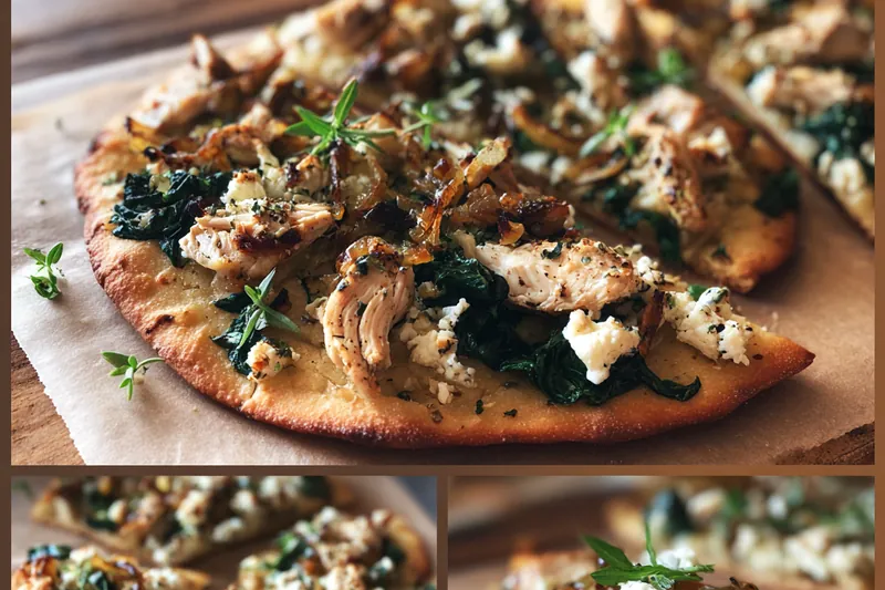 Fresh ingredients for Savory Chicken Flatbread