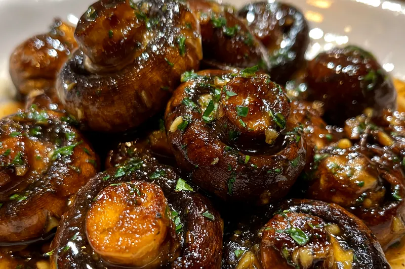 Fresh ingredients for Savory Garlic Butter Mushrooms