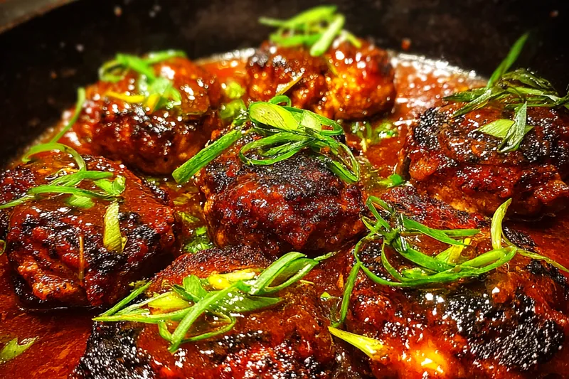 Cooking process for Savory Glazed Chicken Delight