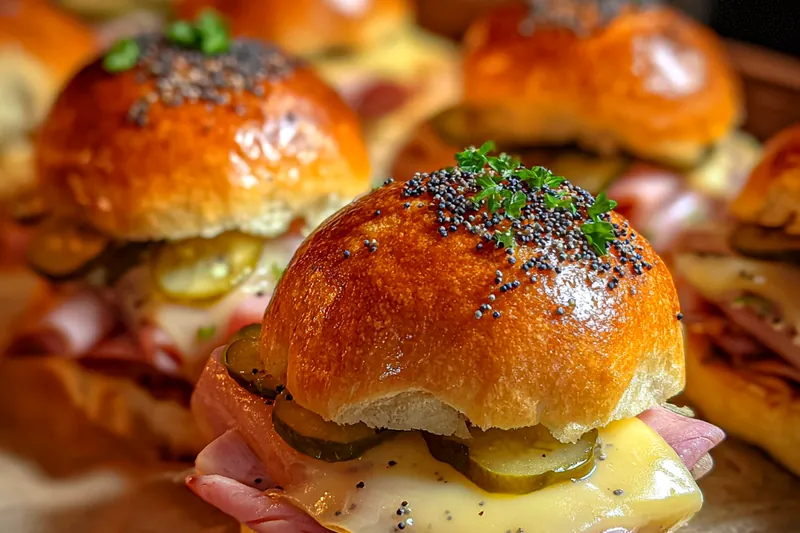 Cooking process for Savory Ham Cheese Sliders