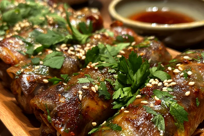 Cooking process for Savory Herb Beef Rolls