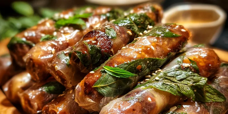 Delicious Savory Herb Beef Rolls served on a plate