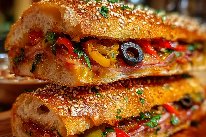 Cooking process for Savory Italian Sub Sandwich