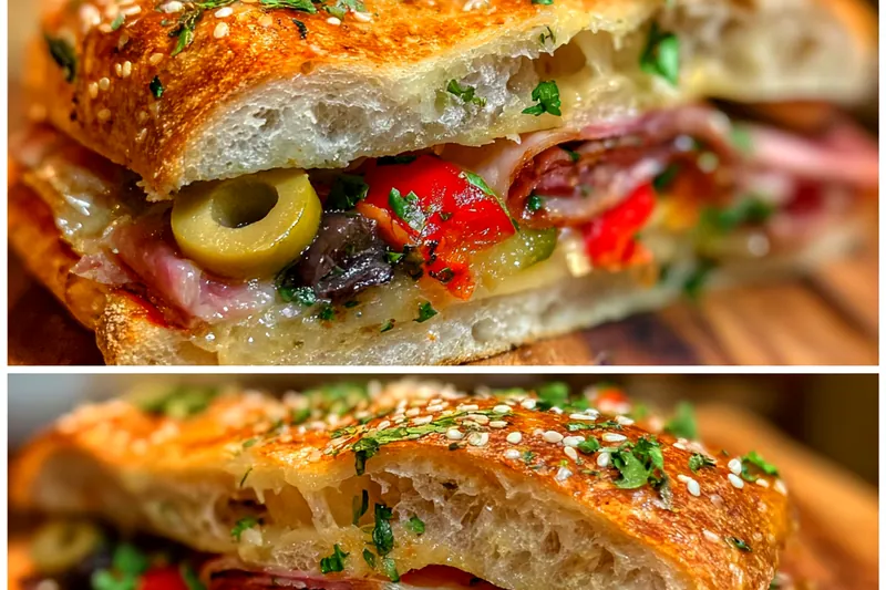 Fresh ingredients for Savory Italian Sub Sandwich