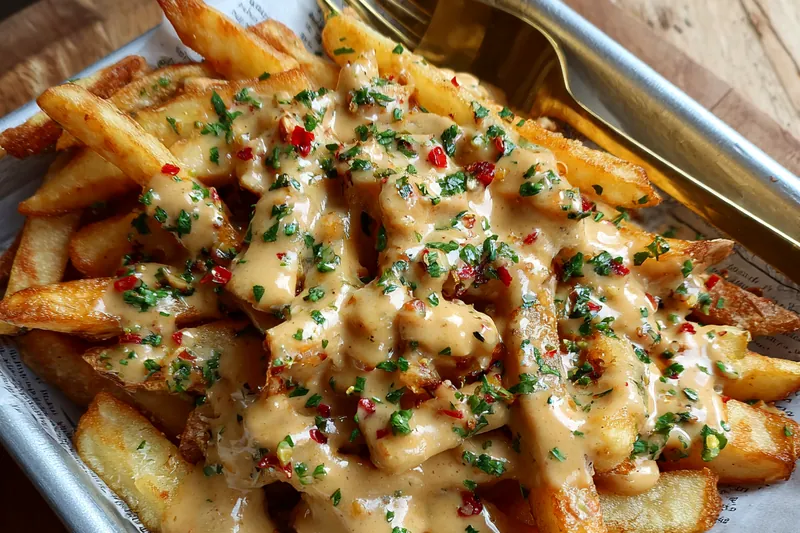 Cooking process for Savory Loaded Fries Supreme