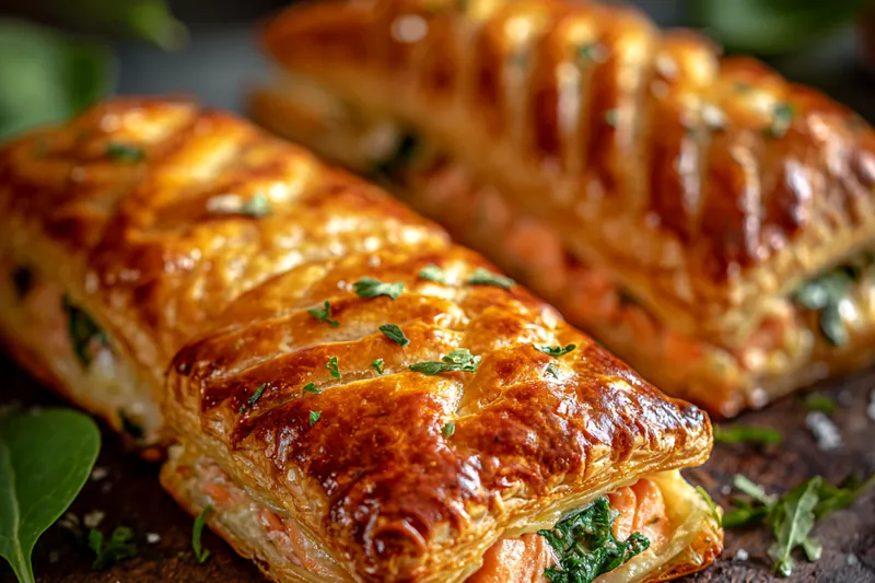 Fresh ingredients for Savory Salmon Pastry Delight