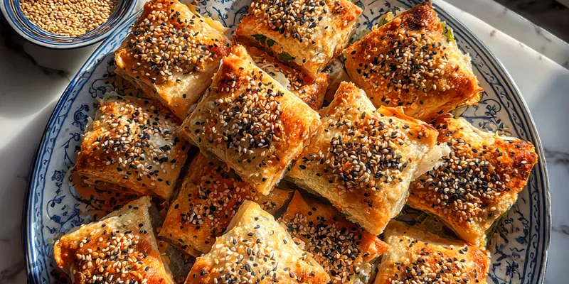 Savory Sesame Pastry Squares