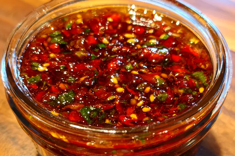 Cooking process for Smoky Red Herb Sauce