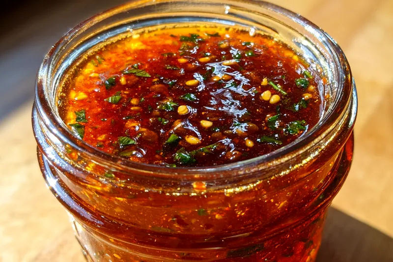 Fresh ingredients for Smoky Red Herb Sauce