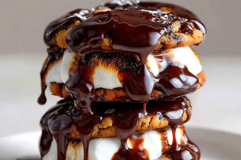 S'mores Cookies baking in the oven.