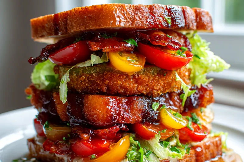 Frying green tomatoes in a skillet