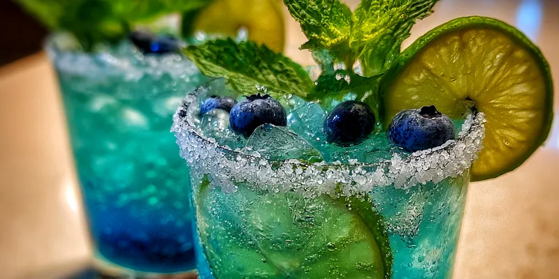 Sparkling Blueberry Lime Punch