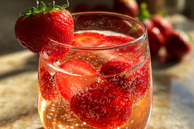 Cooking process for Sparkling Strawberry Beverage