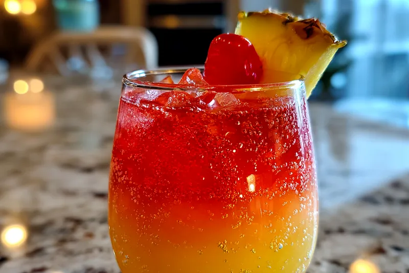 Cooking process for Sparkling Tropical Cocktail