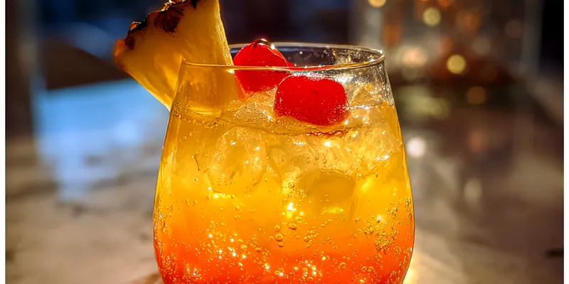 Sparkling Tropical Cocktail