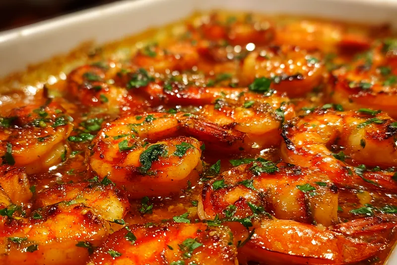 Cooking process for Spicy Baked Shrimp Delight