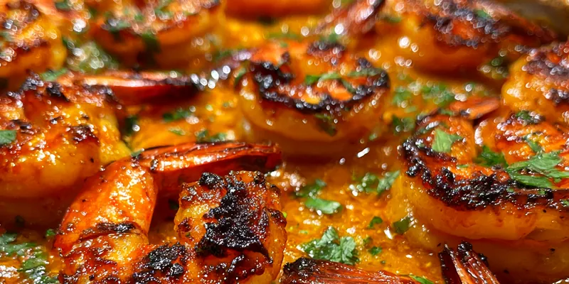 Delicious Spicy Baked Shrimp Delight served on a plate