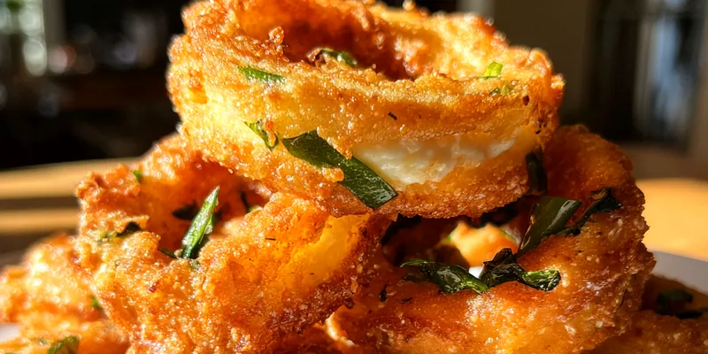 Spicy Cheese Onion Rings