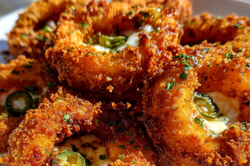 Cooking process for Spicy Cheese Stuffed Rings