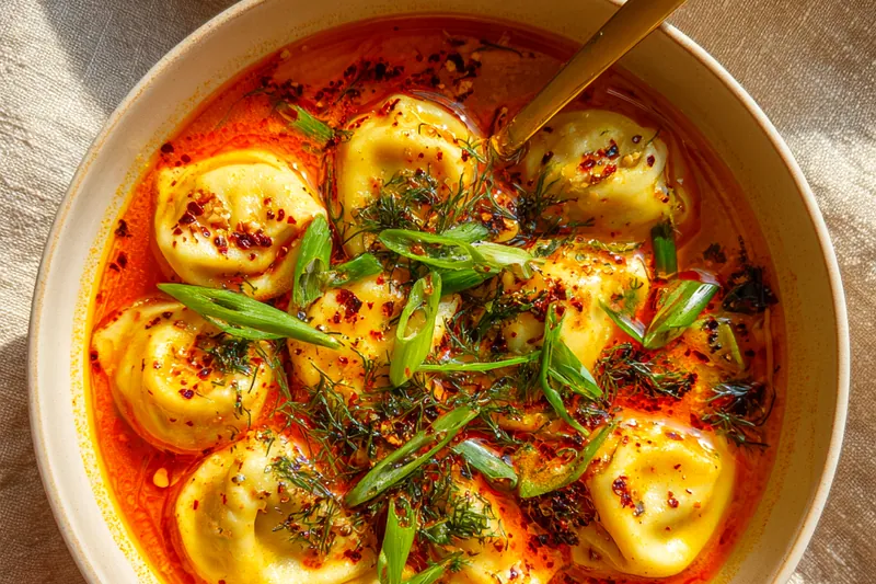 Cooking process for Spicy Dumpling Soup