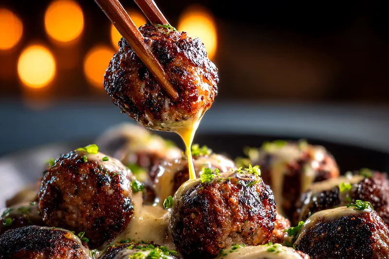 Cooking process for Spicy Korean BBQ Meatballs